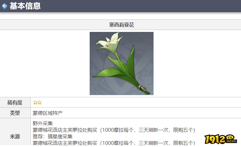原神塞西莉亚花是什么 原神塞西莉亚花介绍