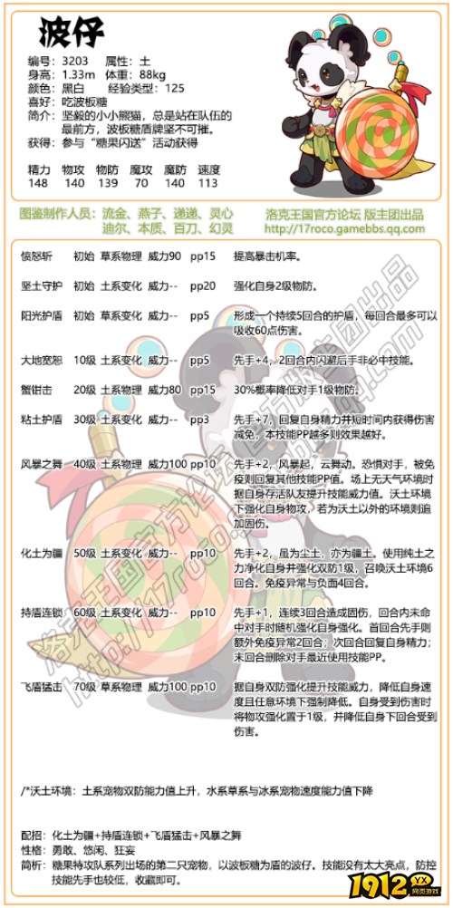 洛克王国波仔技能是什么 洛克王国波仔技能表一览