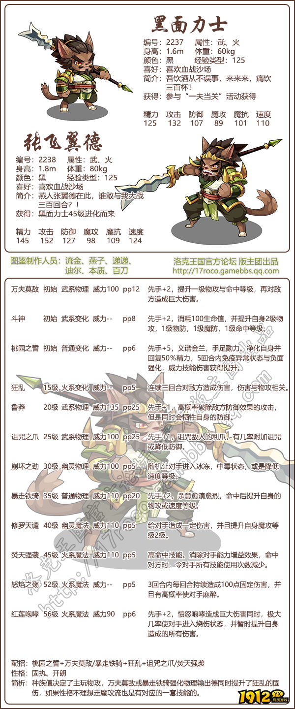 洛克王国黑面力士技能是什么 洛克王国黑面力士技能表