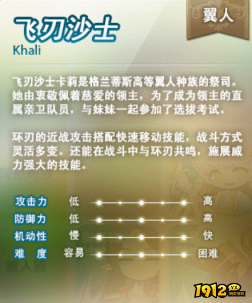 《冒险大陆》翼人族飞刀沙士职业怎么样 翼人族飞刀沙士职业介绍